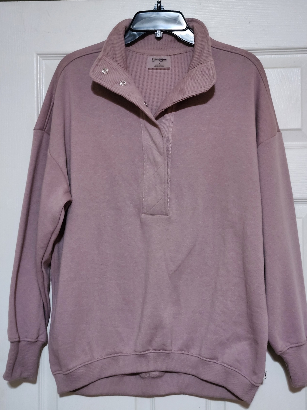 Jessica Simpson Light Mauve Snap-Front Pullover